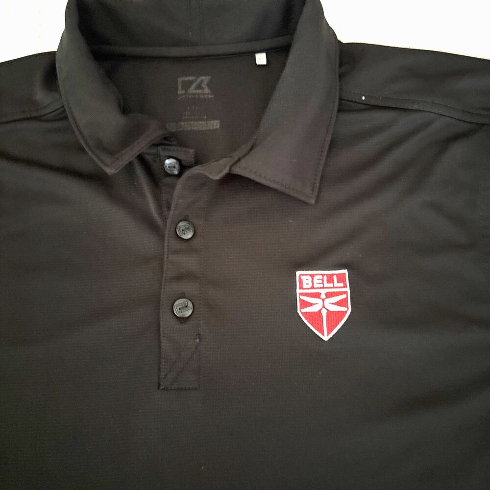 Bell Helicopter Textron Black Men’s Cutter and Buck Polo Large